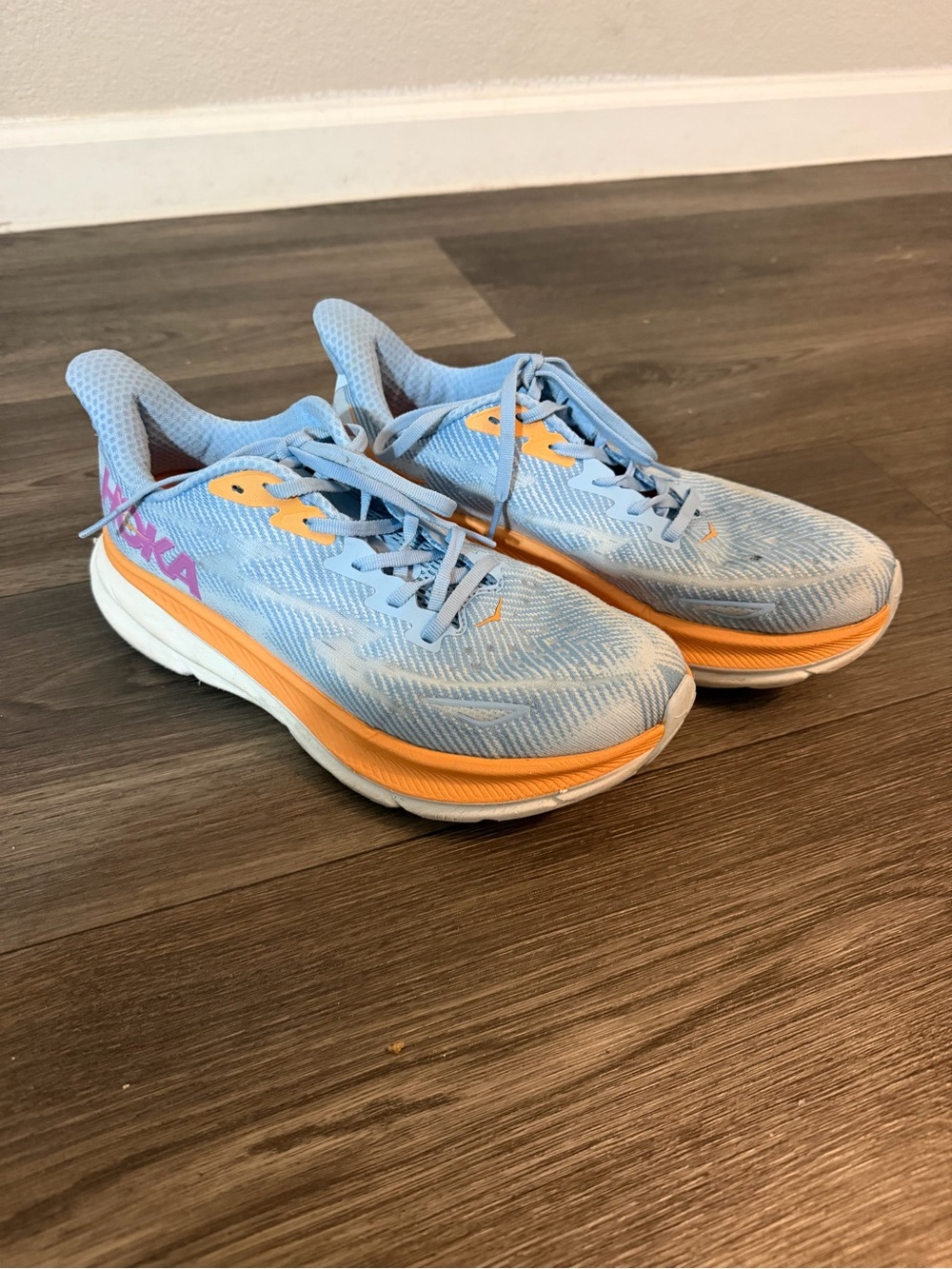 Hoka Women’s Clifton 9 Blue & Orange